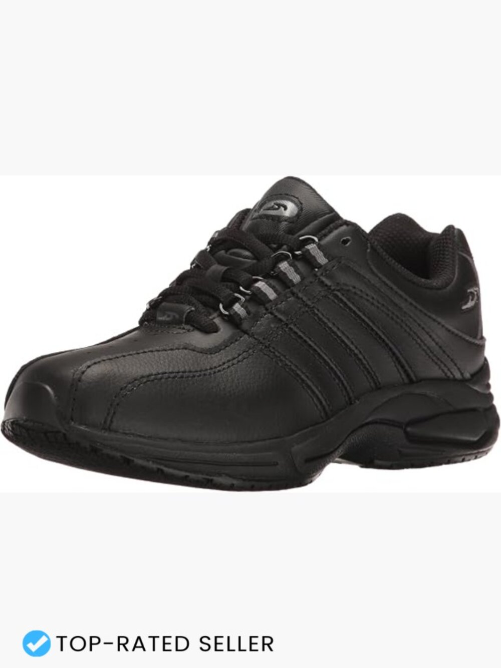 Leather Lace-Up Sneakers Memory Foam Comfort Slip Resistant Work Shoes